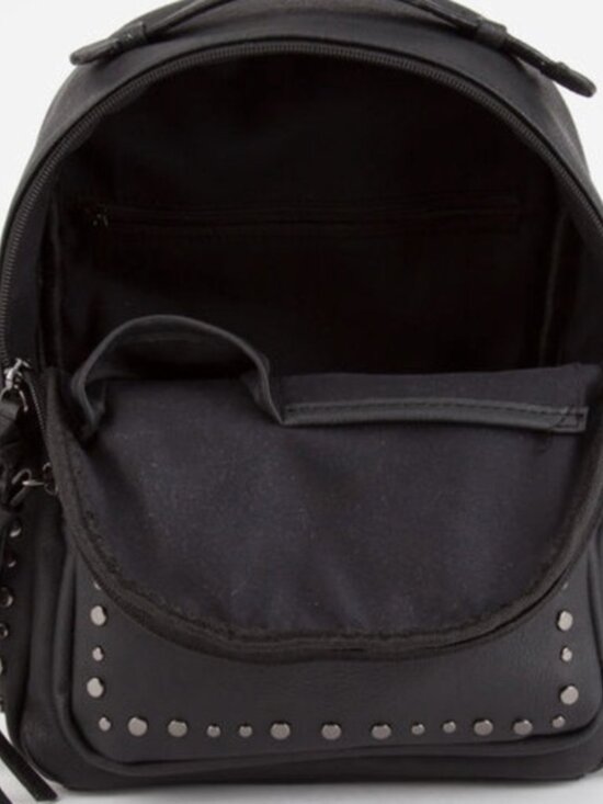 Violet Ray Black Studded Mini Backpack main image 5